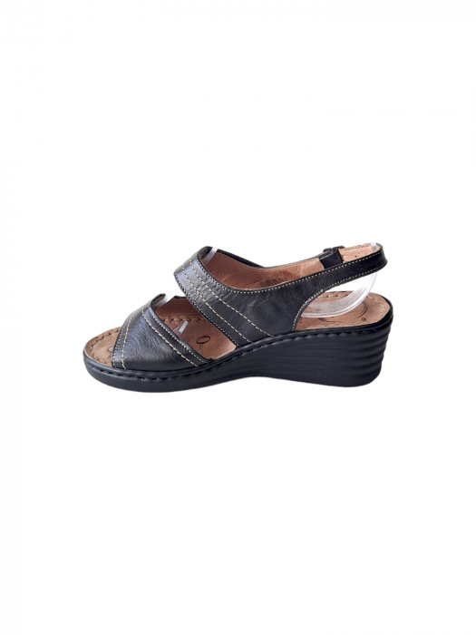 Sandale Dama Piele Naturala Negre July D03088 [2]