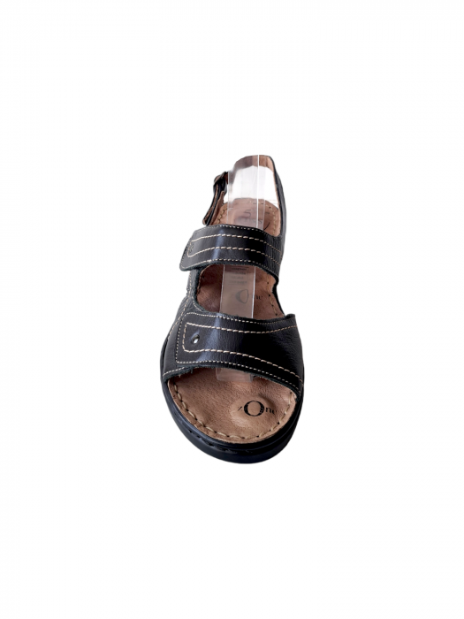 Sandale Dama Piele Naturala Negre July D03088 [4]