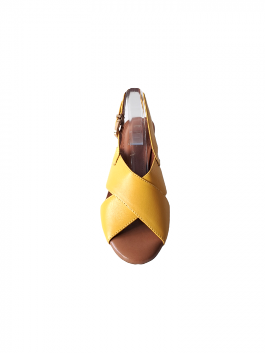 Sandale Dama Piele Naturala Galben Epica Kate D03080 [4]