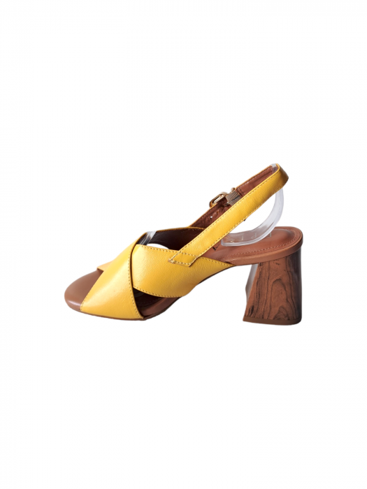 Sandale Dama Piele Naturala Galben Epica Kate D03080 [3]