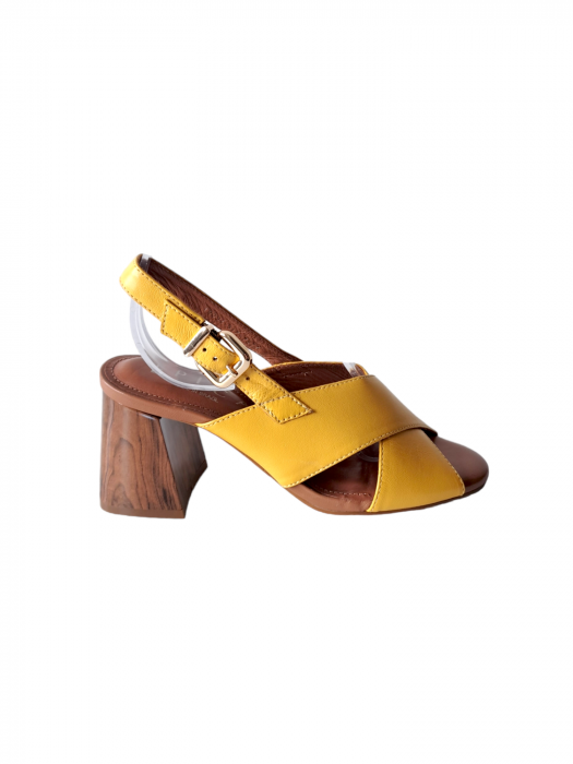 Sandale Dama Piele Naturala Galben Epica Kate D03080 [2]