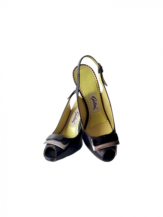 Sandale Dama Piele Naturala Guban Negre Fatma D03083 [4]