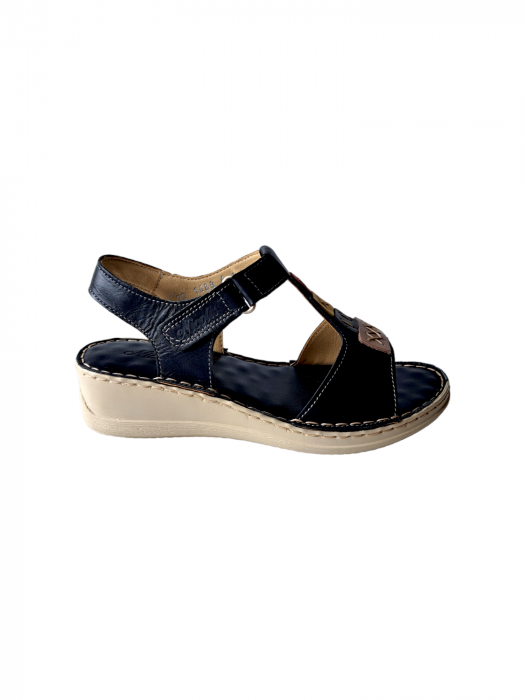 Sandale Dama Piele Naturala Nicolis Negre Avra D03099 [2]
