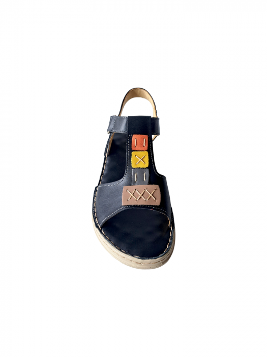 Sandale Dama Piele Naturala Nicolis Negre Avra D03099 [4]
