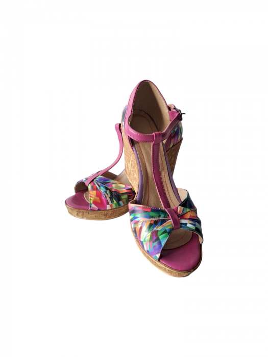 Sandale Dama Piele Naturala Roz Matheo Ami D03086 [5]