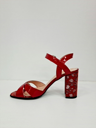 Sandale Dama Piele Naturala Rosii Moda Prosper Charle D02766 [1]