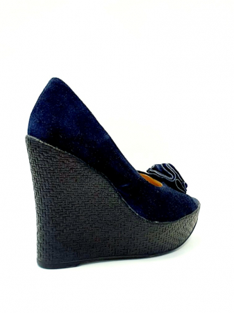 Pantofi Dama Piele Naturala Albastri Groza D02706 [4]