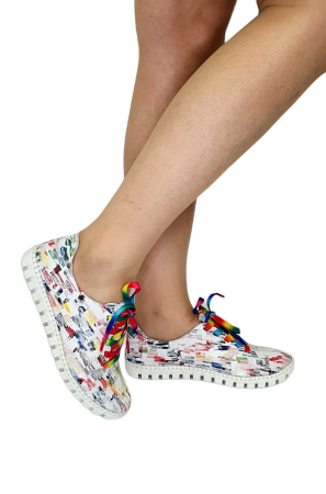 Pantofi Casual Piele Naturala Multicolor Pass Colection Nelly D02887 [1]