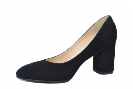 Pantofi cu toc Piele Naturala Perlla Negri Celia D02198 [2]
