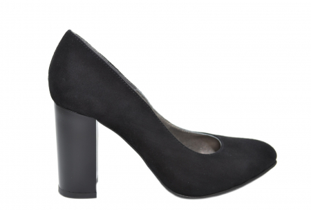 Oferte Incaltaminte - Pantofi cu toc Piele Naturala Negri Moda Prosper Prisca D02068