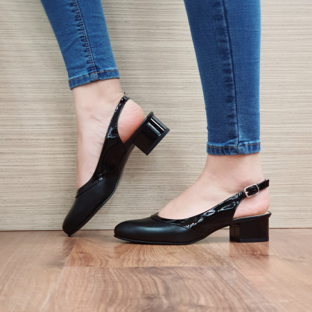 Pantofi Dama Piele Naturala Negri Matheo Zarina D02371 [2]