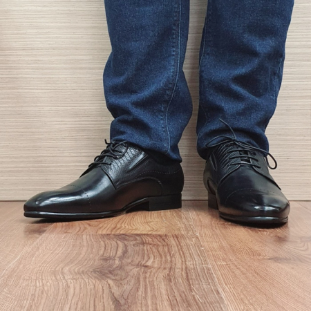 Pantofi Barbati Piele Naturala Negri Amos B00077 [2]