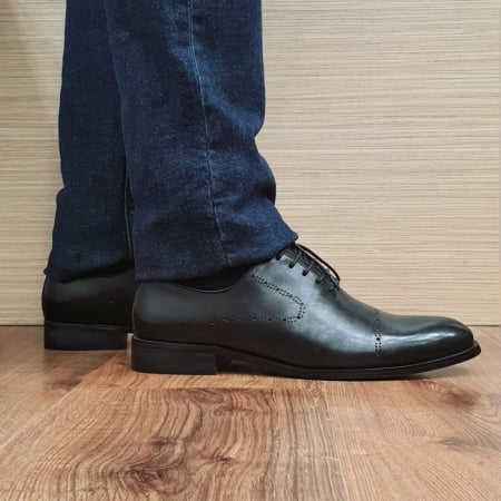 Pantofi barbati piele - Pantofi Barbati Piele Naturala Negri Darius B00088