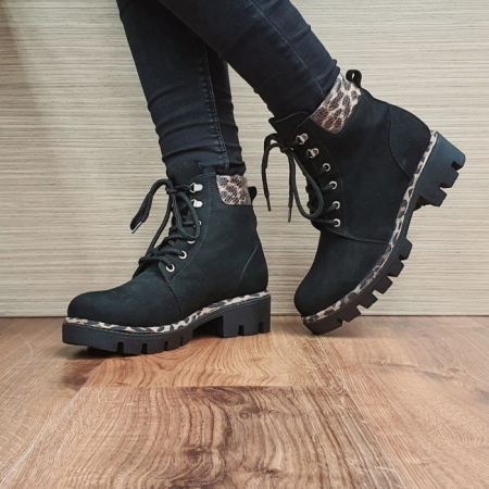 Ghete Casual Dama Piele Naturala Matheo Negre Tokie D02555 [2]