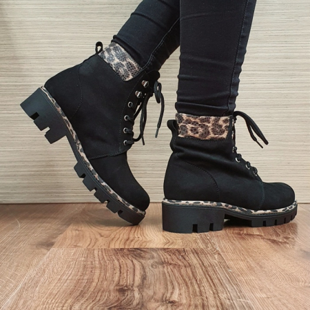 Ghete Casual Dama Piele Naturala Matheo Negre Tokie D02555 [3]