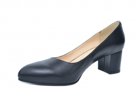 Pantofi cu toc Piele Naturala Negri Emma D02195 [2]