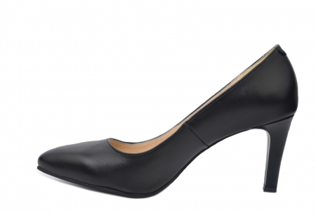 Pantofi cu toc Piele Naturala Perlla Negri Isabella D02200 [1]
