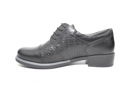Pantofi Oxford Piele Naturala Negri Nicolis Anita D02208 [1]