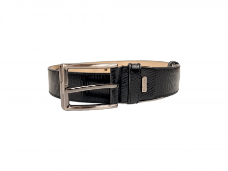 Accesorii Din Piele - Curea Barbati Piele Naturala Neagra Zenon C00031