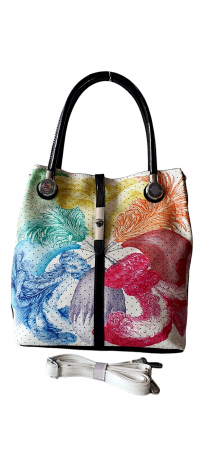 Genti De Dama - Geanta Dama Multicolora Zina Silvia Rosa  G03492