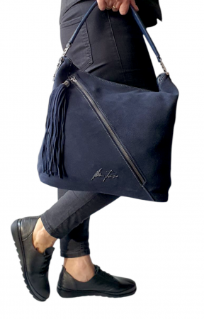 Geanta Dama Piele Naturala Bleumarin Miky G04124 [5]