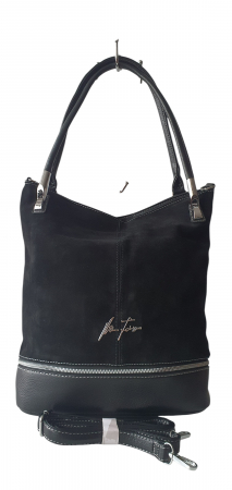 Genti De Dama - Geanta Dama Piele Naturala Neagra Alina G04118