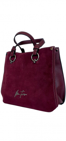 Genti De Dama - Geanta Dama Piele Naturala Grena Silvia V. Fabbiano G04420