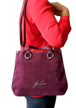 Geanta Dama Piele Naturala Grena Silvia V. Fabbiano G04420 [5]