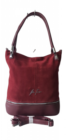 Genti De Dama - Geanta Dama Piele Naturala Grena Alina G04117