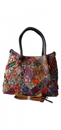 Genti De Dama - Geanta Dama Piele Naturala Multicolor Ivanna G04281
