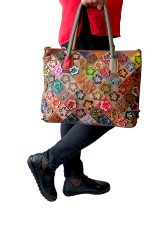 Geanta Dama Piele Naturala Multicolor Ivanna G04562 [5]