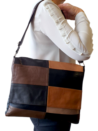 Geanta Dama Piele Naturala Multicolor Mirela G04556 [6]