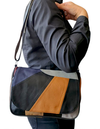 Geanta Dama Piele Naturala Multicolora Ada G04365 [5]