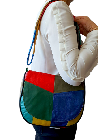 Geanta Dama Piele Naturala Multicolora Adriana G04492 [6]