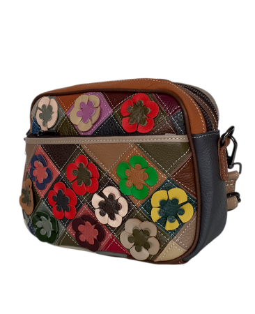 Genti De Dama - Geanta Dama Piele Naturala Multicolora Bari G04672