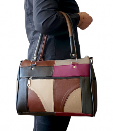 Geanta Dama Piele Naturala Multicolora Dorina G04191 [6]