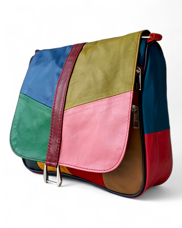 Genti De Dama - Geanta Dama Piele Naturala Multicolora Emi G04761