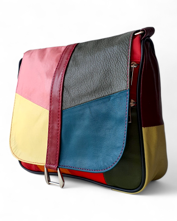 Genti De Dama - Geanta Dama Piele Naturala Multicolora Emi G04766