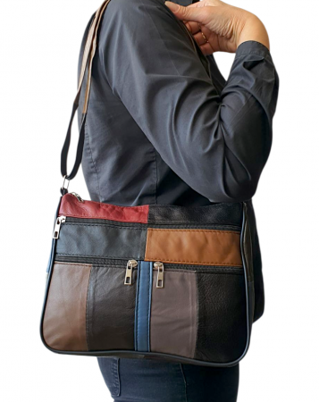 Geanta Dama Piele Naturala Multicolora Ero G04377 [5]