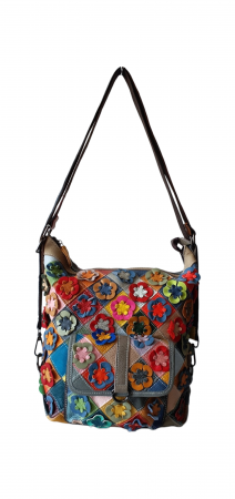Genti De Dama - Geanta Dama Piele Naturala Multicolora Georgiana G03148