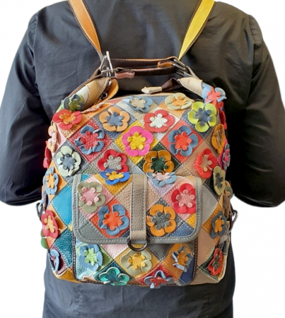 Geanta Dama Piele Naturala Multicolora Georgiana G03148 [6]