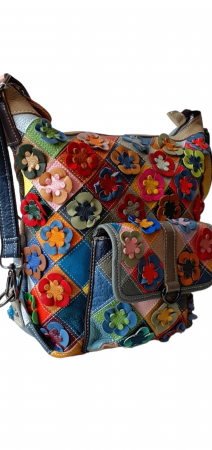 Geanta Dama Piele Naturala Multicolora Georgiana G03148 [1]