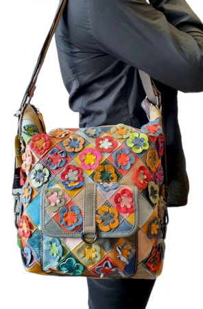 Geanta Dama Piele Naturala Multicolora Georgiana G03148 [5]