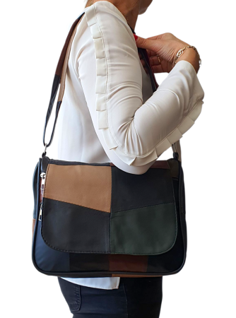 Geanta Dama Piele Naturala Multicolora Magda G04521 [6]