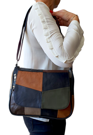 Geanta Dama Piele Naturala Multicolora Magda G04522 [6]