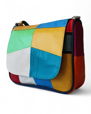 Genti De Dama - Geanta Dama Piele Naturala Multicolora Magda G04756
