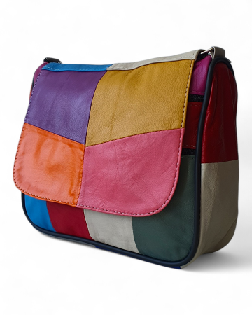 Genti De Dama - Geanta Dama Piele Naturala Multicolora Magda G04757
