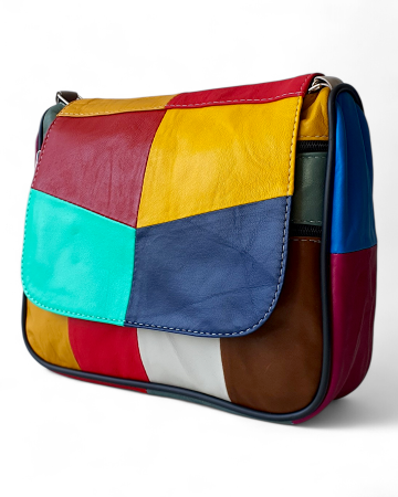 Genti De Dama - Geanta Dama Piele Naturala Multicolora Magda G04759