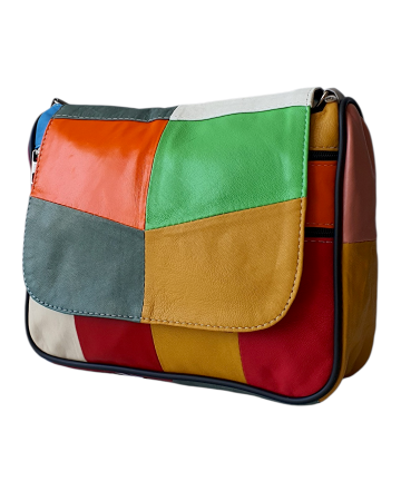 Genti De Dama - Geanta Dama Piele Naturala Multicolora Magda G04780