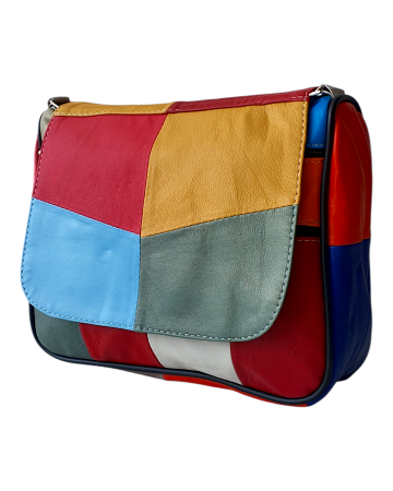 Genti De Dama - Geanta Dama Piele Naturala Multicolora Magda G04782